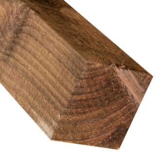 2.4M x 100 x 100mm Wooden Fence Post - Pressure Treated Brown