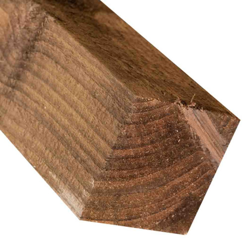 2.4M x 100 x 100mm Wooden Fence Post - Pressure Treated Brown 2.4M x 100 x 100mm Wooden Fence Post - Pressure Treated Brown