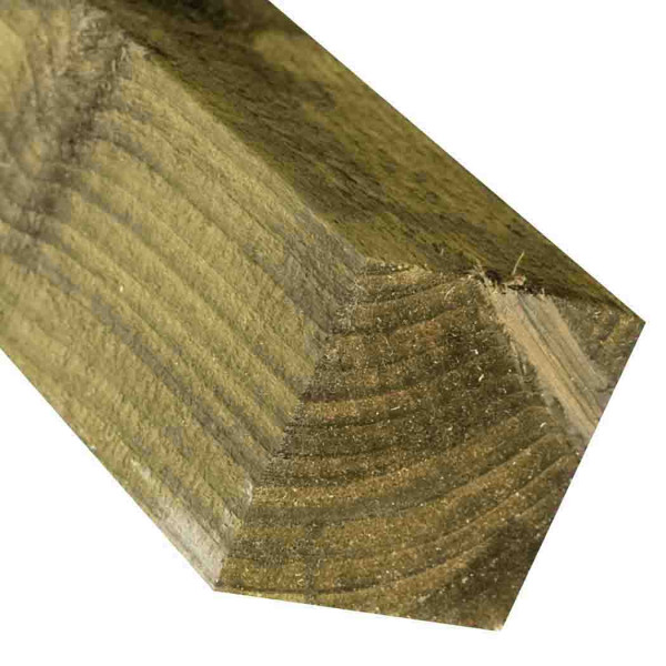 3.0M x 100 x 100mm Wooden Fence Post - Pressure Treated Green