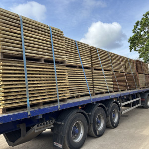 Artic load of fencing supplies ready for nationwide distribution.