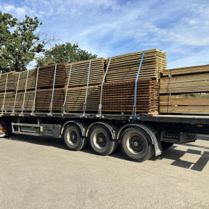 Full artic carrying bulk fencing products for delivery across the UK.
