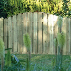 1.8M x 1.2M Arch Top Hit & Miss Fence Panel