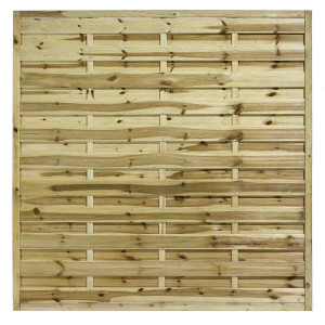 6FT x 6FT Horizontal Double Slatted Fence Panel 6FT x 6FT Horizontal Double Slatted Fence Panel