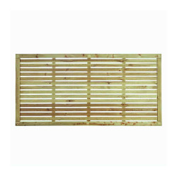 1.8M x 0.9M Horizontal Decorative Slatted Fence Panel