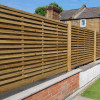 6FT x 4FT Framed Contemporary Double Slatted Panel