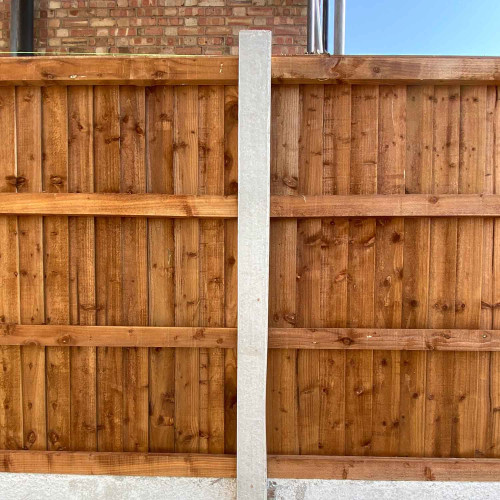 6FT x 4FT Closeboard Fence Panel - Pressure Treated Brown