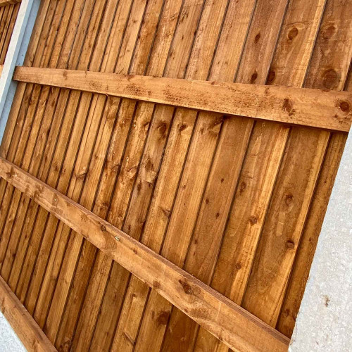 6FT x 4FT Closeboard Fence Panel - Pressure Treated Brown