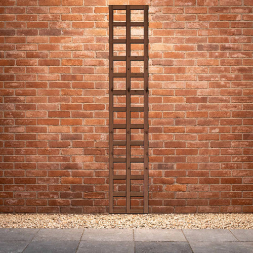 1.83M x 0.3M Traditional Square Trellis Panel - Pressure Treated Brown