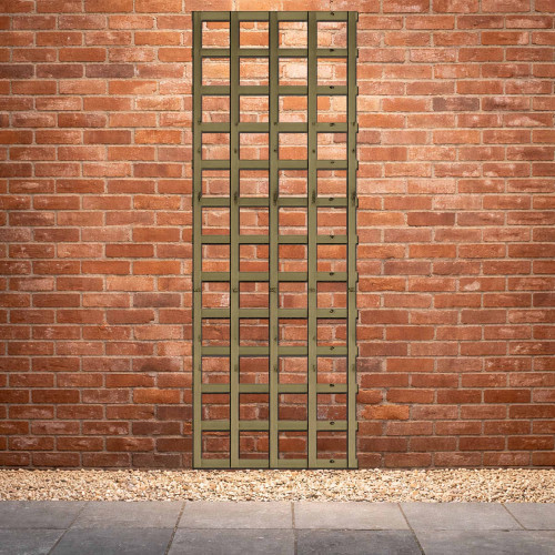 1.83M x 0.6M Traditional Square Trellis Panel - Pressure Treated Green