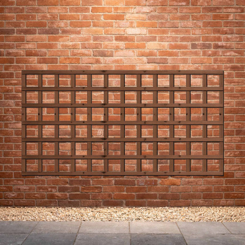 1.83M x 0.9M Traditional Square Trellis Panel - Pressure Treated Brown