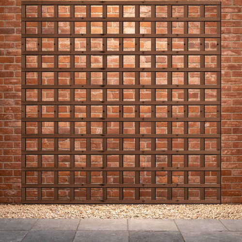 1.83M x 1.83M Traditional Square Trellis Panel - Pressure Treated Brown