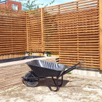 1.83M x 1.83M Slatted Trellis - Pressure Treated Brown