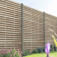 6FT x 5FT Framed Contemporary Double Slatted Panel