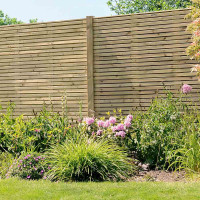 6FT x 5FT Framed Contemporary Double Slatted Panel