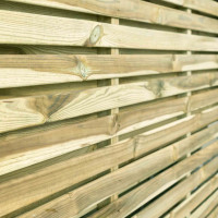 6FT x 3FT Framed Contemporary Double Slatted Panel