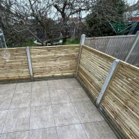 6FT x 3FT Horizontal Single Slatted Fence Panel - Pressure Treated Green