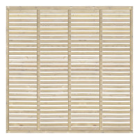 6FT x 6FT Horizontal Single Slatted Fence Panel - Pressure Treated Green