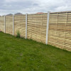 6FT x 6FT Framed Contemporary Double Slatted Panel