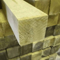 2.4M x 75 x 75mm Wooden Fence Post - Pressure Treated Green