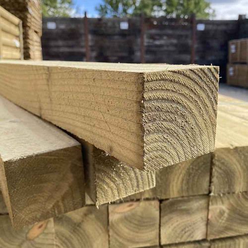 1.8M x 75 x 75mm Wooden Fence Post - Pressure Treated Green
