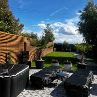 1.83M x 1.83M Slatted Trellis - Pressure Treated Brown