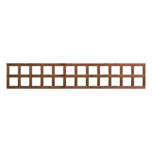 1.83M x 0.3M Traditional Square Trellis Panel - Pressure Treated Brown 1.83M x 0.3M Traditional Square Trellis Panel - Pressure Treated Brown