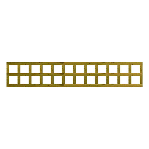 1.83M x 0.3M Traditional Square Trellis Panel - Pressure Treated Green/Natural 1.83M x 0.3M Traditional Square Trellis Panel - Pressure Treated Green/Natural