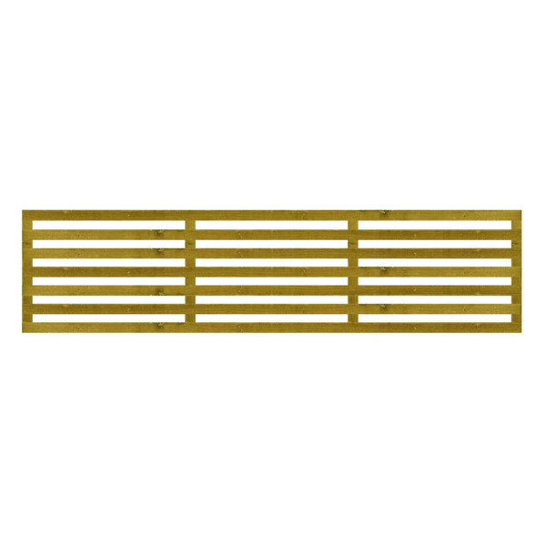 1.83M x 0.45M Slatted Trellis - Pressure Treated Green