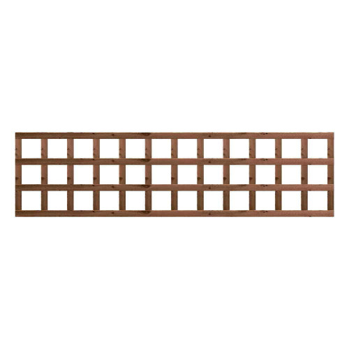 1.83M x 0.45M Traditional Square Trellis Panel - Pressure Treated Brown 1.83M x 0.45M Traditional Square Trellis Panel - Pressure Treated Brown