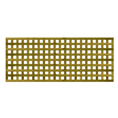 1.83M x 0.6M Privacy Square Trellis - Pressure Treated Green/Natural