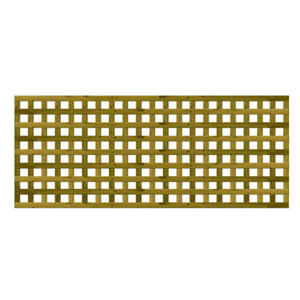 1.83M x 0.6M Privacy Square Trellis - Pressure Treated Green