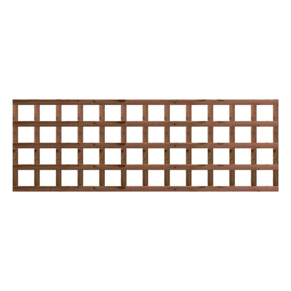 1.83M x 0.6M Traditional Square Trellis Panel - Pressure Treated Brown