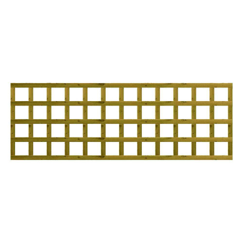 1.83M x 0.6M Traditional Square Trellis Panel - Pressure Treated Green/Natural 1.83M x 0.6M Traditional Square Trellis Panel - Pressure Treated Green/Natural