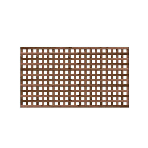 1.83M x 0.9M Privacy Square Trellis - Pressure Treated Brown