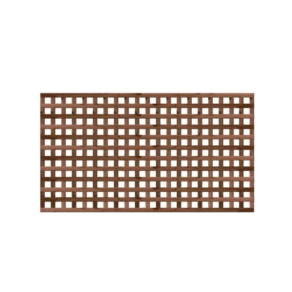1.83M x 0.9M Privacy Square Trellis - Pressure Treated Brown