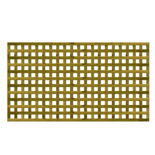 1.83M x 0.9M Privacy Square Trellis - Pressure Treated Green/Natural