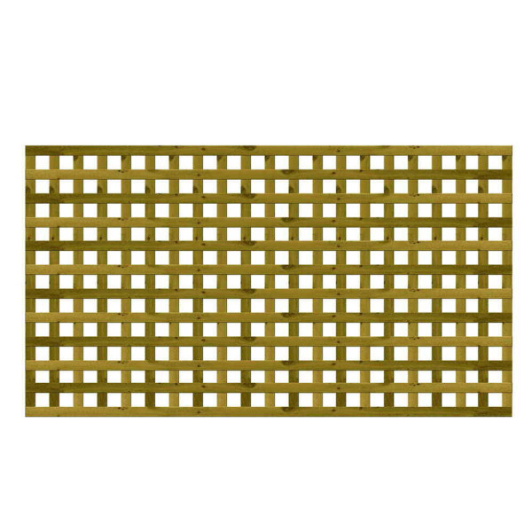 1.83M x 0.9M Privacy Square Trellis - Pressure Treated Green