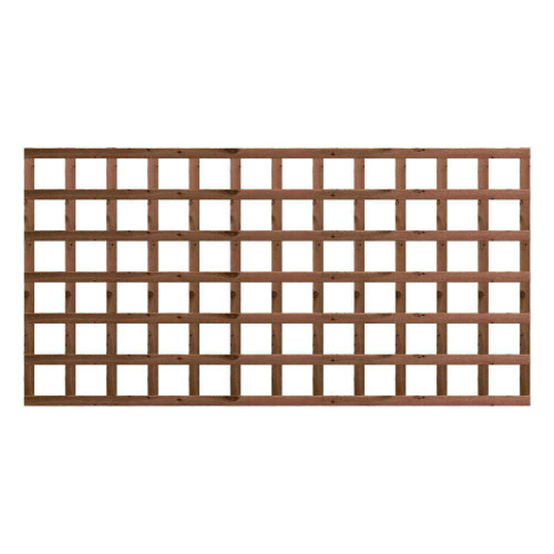 1.83M x 0.9M Traditional Square Trellis Panel - Pressure Treated Brown 1.83M x 0.9M Traditional Square Trellis Panel - Pressure Treated Brown
