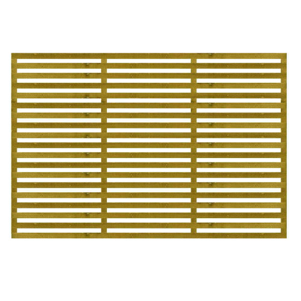 1.83M x 1.2M Slatted Trellis - Pressure Treated Green