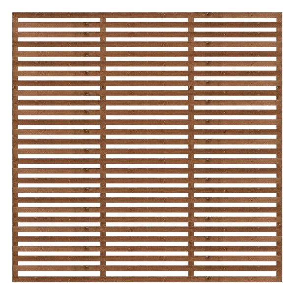 1.83M x 1.83M Slatted Trellis - Pressure Treated Brown