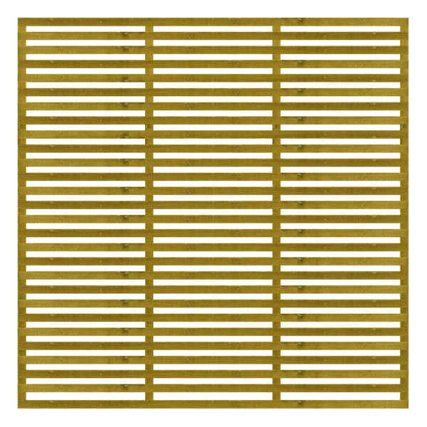 1.83M x 1.83M Slatted Trellis - Pressure Treated Green