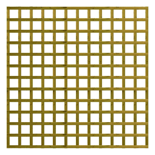 1.83M x 1.83M Traditional Square Trellis Panel - Pressure Treated Green/Natural 1.83M x 1.83M Traditional Square Trellis Panel - Pressure Treated Green/Natural