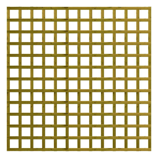 1.83M x 1.83M Traditional Square Trellis Panel - Pressure Treated Green