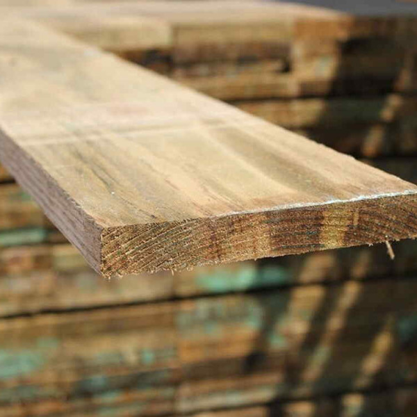 1.83M x 150MM Wooden Gravel Board - Pressure Treated Brown