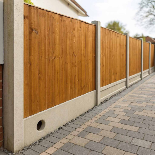 12 Inch Smooth Concrete Gravel Board with Hedgehog Hole 12 Inch Smooth Concrete Gravel Board with Hedgehog Hole