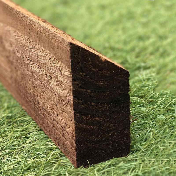2.4M 125MM x 47MM (2EX) Cant Rail - Pressure Treated Brown