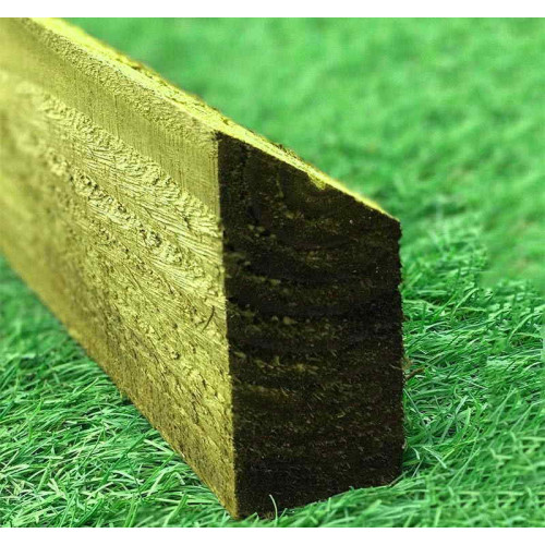 3.0M 125MM x 47MM (2EX) Cant Rail - Pressure Treated Green/Natural