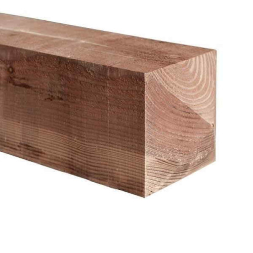 3.0M 4WW Pyramid Top 150 mm Square Gate Post - Pressure Treated Brown