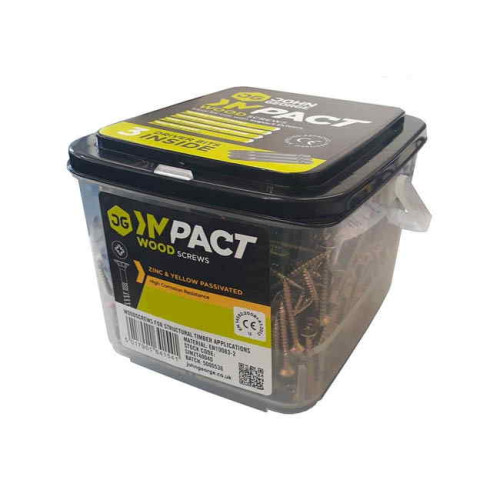 5.0 x 100MM Impact Professional Wood Screws ZYP (TUB 300no) 5.0 x 100MM Impact Professional Wood Screws ZYP (TUB 300no)