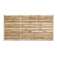 6FT x 3FT Framed Contemporary Double Slatted Panel